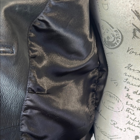 Style & Co Petite Classic Black Leather Jacket Size S - Picture 4 of 8